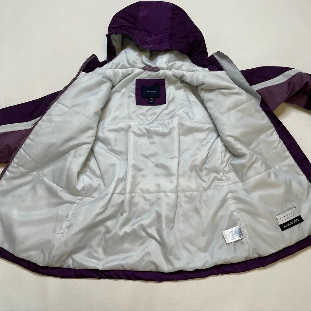 Lands End purple hooded jacket sz medium 10 - 12